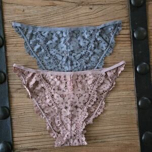 Victoria's Secret Lace Cheekini High Cut Leg Panty Bundle sz Small New